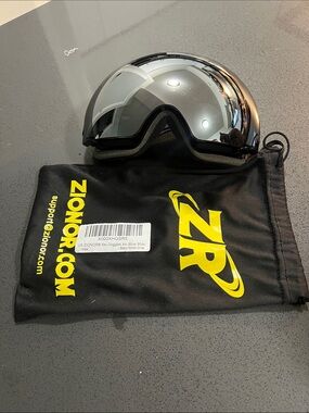 Zionor Silver Mirrored Snow Goggles with Black Frame